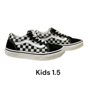 VANS OFF THE WALL youth sz 6 lace up checkered low top sneaker